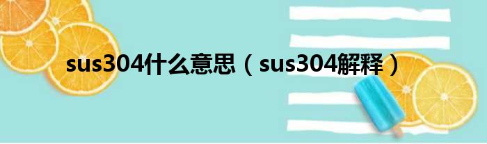 sus304什么意思（sus304解释）