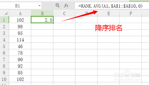 excel排位函数rank怎么用（excel中rank函数的使用方法）(图3)
