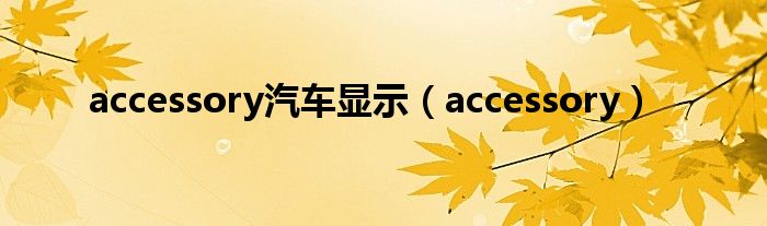  accessory汽车显示（accessory）