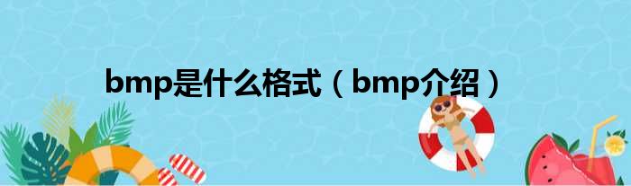 bmp是什么格式（bmp介绍）