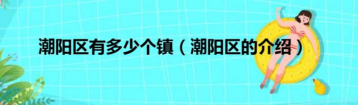 潮阳区有多少个镇（潮阳区的介绍）