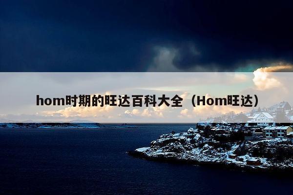 hom时期的旺达百科大全（Hom旺达）