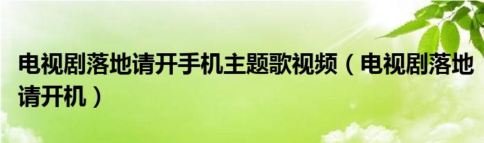  电视剧落地请开手机主题歌视频（电视剧落地请开机）