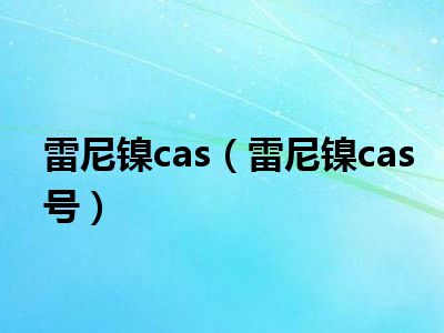 雷尼镍cas（雷尼镍cas号）