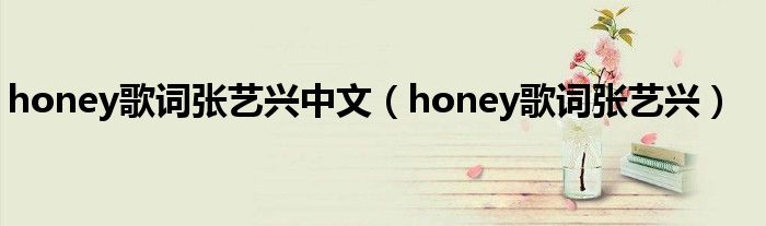  honey歌词张艺兴中文（honey歌词张艺兴）