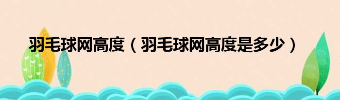 羽毛球网高度（羽毛球网高度是多少）