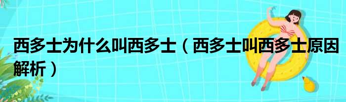 西多士为什么叫西多士（西多士叫西多士原因解析）