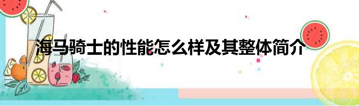 海马骑士的性能怎么样及其整体简介