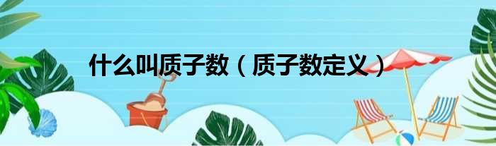 什么叫质子数（质子数定义）