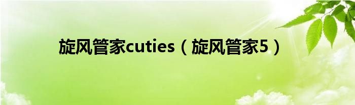  旋风管家cuties（旋风管家5）