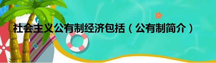 社会主义公有制经济包括（公有制简介）