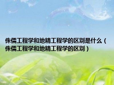 侏儒工程学和地精工程学的区别是什么（侏儒工程学和地精工程学的区别）