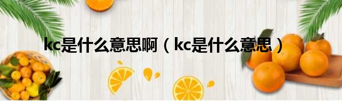 kc是什么意思啊（kc是什么意思）