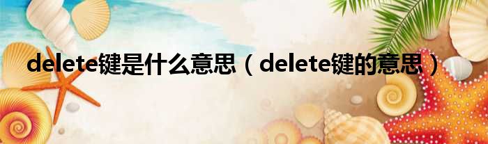 delete键是什么意思（delete键的意思）