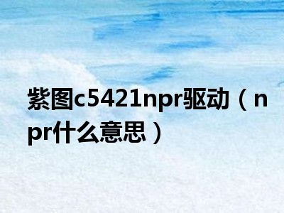 紫图c5421npr驱动（npr什么意思）