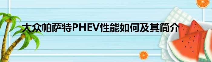 大众帕萨特PHEV性能如何及其简介