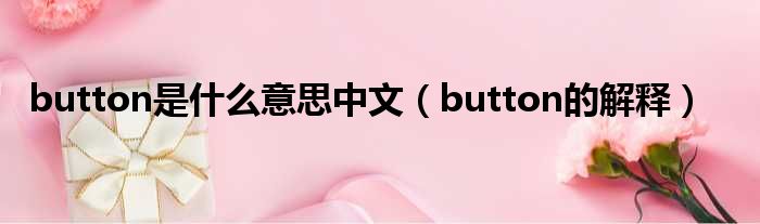 button是什么意思中文（button的解释）