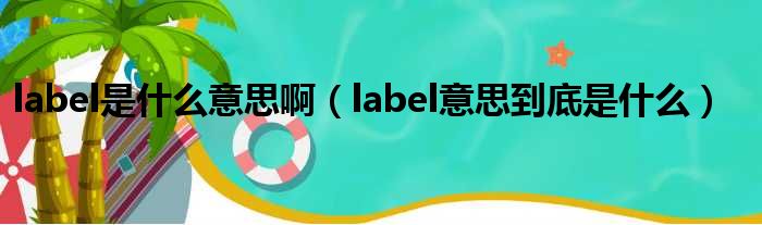 label是什么意思啊（label意思到底是什么）