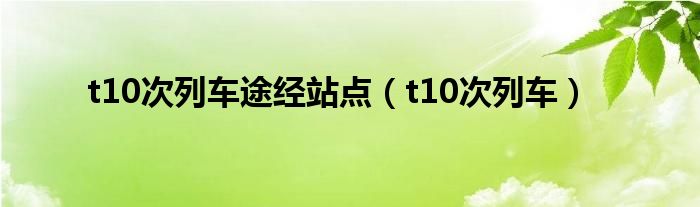  t10次列车途经站点（t10次列车）