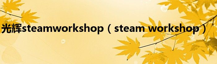  光辉steamworkshop（steam workshop）