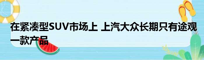 在紧凑型SUV市场上 上汽大众长期只有途观一款产品