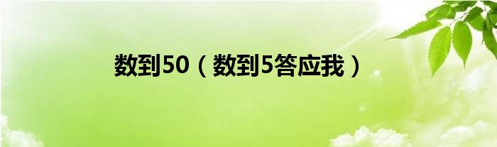  数到50（数到5答应我）