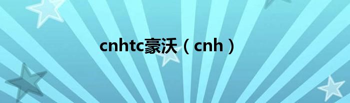  cnhtc豪沃（cnh）