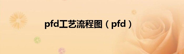  pfd工艺流程图（pfd）