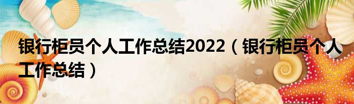 银行柜员个人工作总结2022（银行柜员个人工作总结）