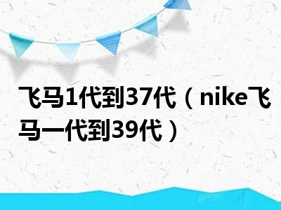 飞马1代到37代（nike飞马一代到39代）