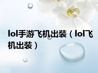 lol手游飞机出装（lol飞机出装）