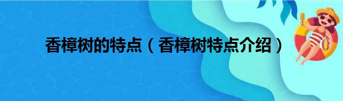 香樟树的特点（香樟树特点介绍）