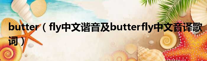 butter（fly中文谐音及butterfly中文音译歌词）