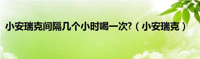  小安瑞克间隔几个小时喝一次 （小安瑞克）