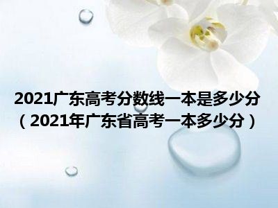 2021广东高考分数线一本是多少分（2021年广东省高考一本多少分）