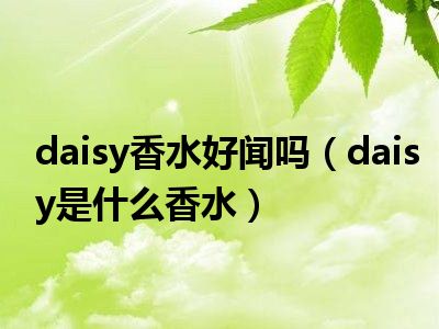 daisy香水好闻吗（daisy是什么香水）