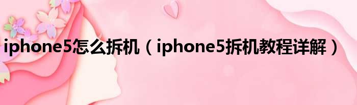 iphone5怎么拆机（iphone5拆机教程详解）