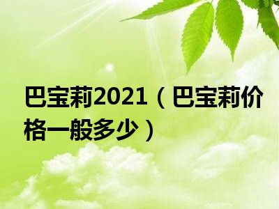 巴宝莉2021（巴宝莉价格一般多少）