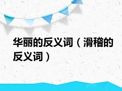 华丽的反义词（滑稽的反义词）