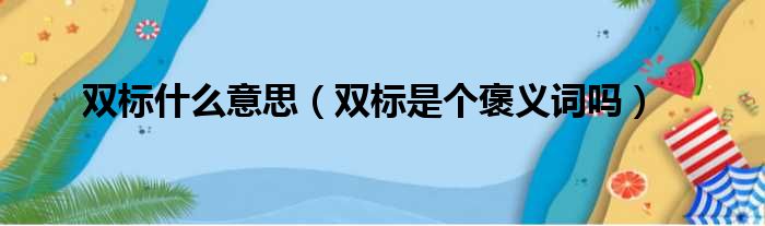 双标什么意思（双标是个褒义词吗）