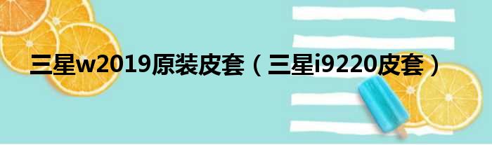 三星w2019原装皮套（三星i9220皮套）