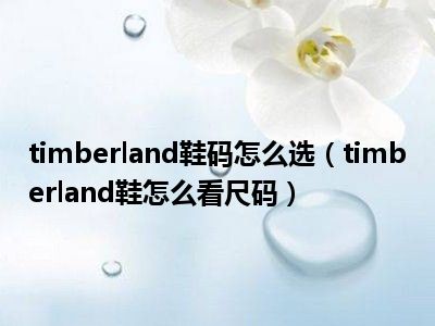 timberland鞋码怎么选（timberland鞋怎么看尺码）