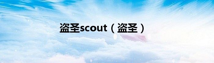  盗圣scout（盗圣）