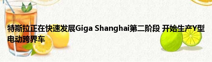 特斯拉正在快速发展Giga Shanghai第二阶段 开始生产Y型电动跨界车