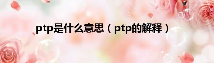 ptp是什么意思（ptp的解释）