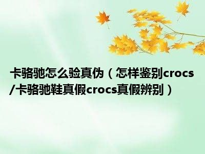 卡骆驰怎么验真伪（怎样鉴别crocs/卡骆驰鞋真假crocs真假辨别）