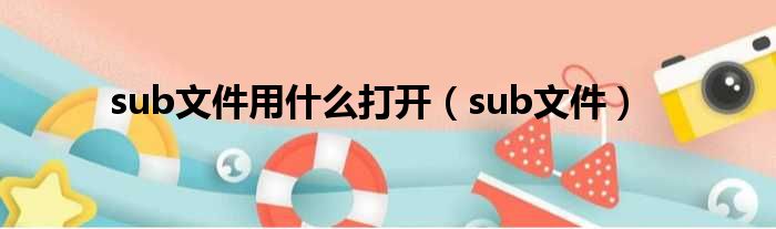 sub文件用什么打开（sub文件）