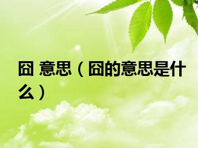 囧 意思（囧的意思是什么）