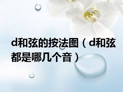 d和弦的按法图（d和弦都是哪几个音）