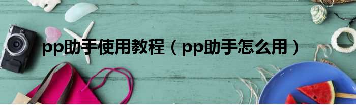 pp助手使用教程（pp助手怎么用）